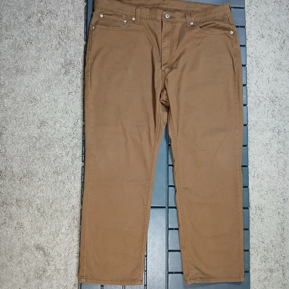 Levis 541‎ Men All Seasons Tech Pants 40X30 Brown 5 Pockets Red Tab Stretch PB83